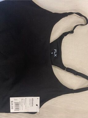 Affirmation Black Adjustable-Strap Sports Bra - S